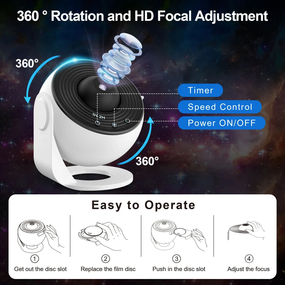 Galaxy Star Projector Night Light