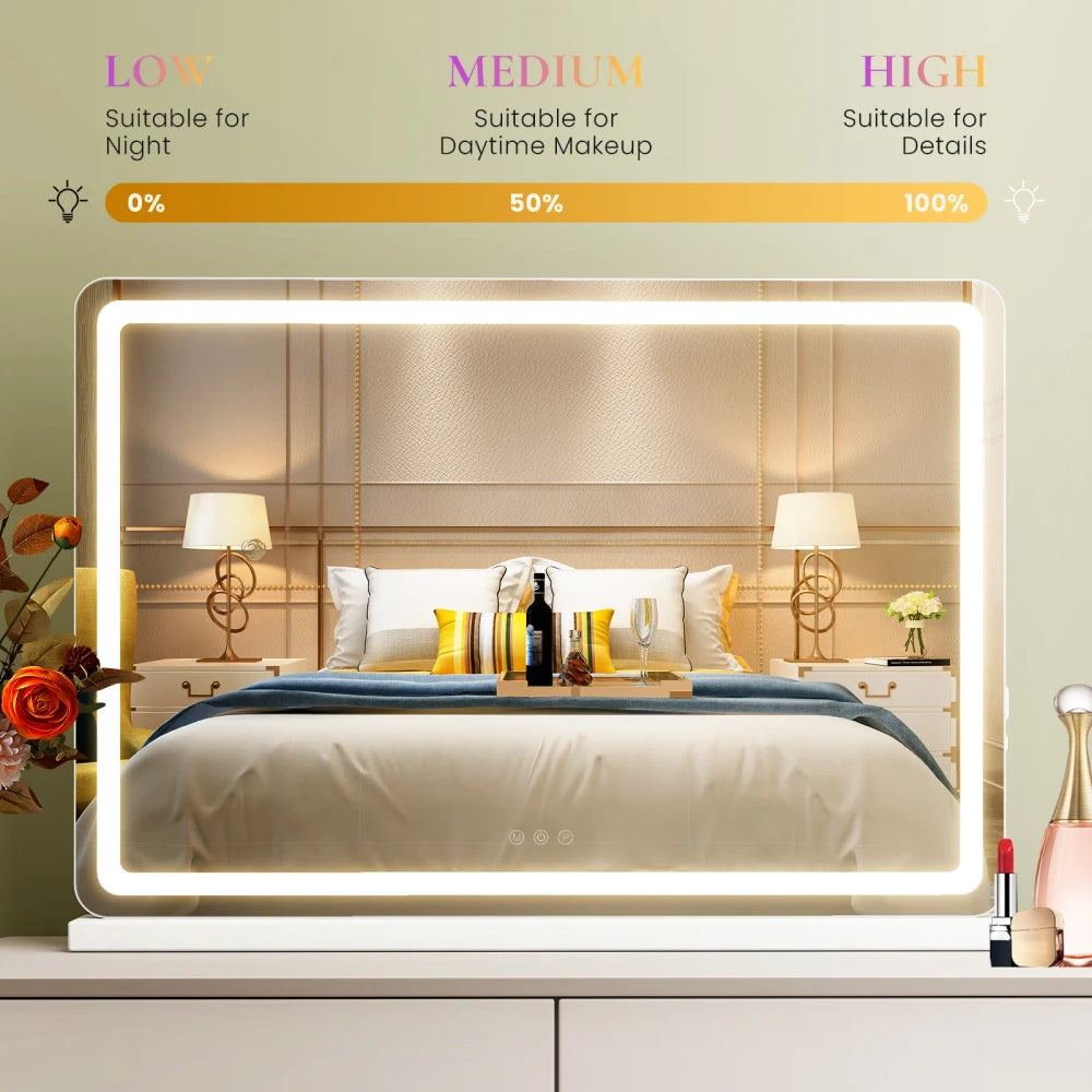 LED Vanity Mirror with Aluminum Frame