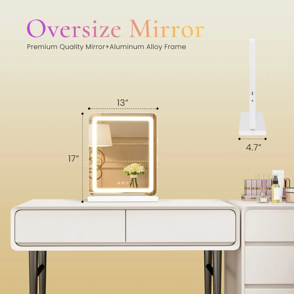LED Vanity Mirror with Aluminum Frame