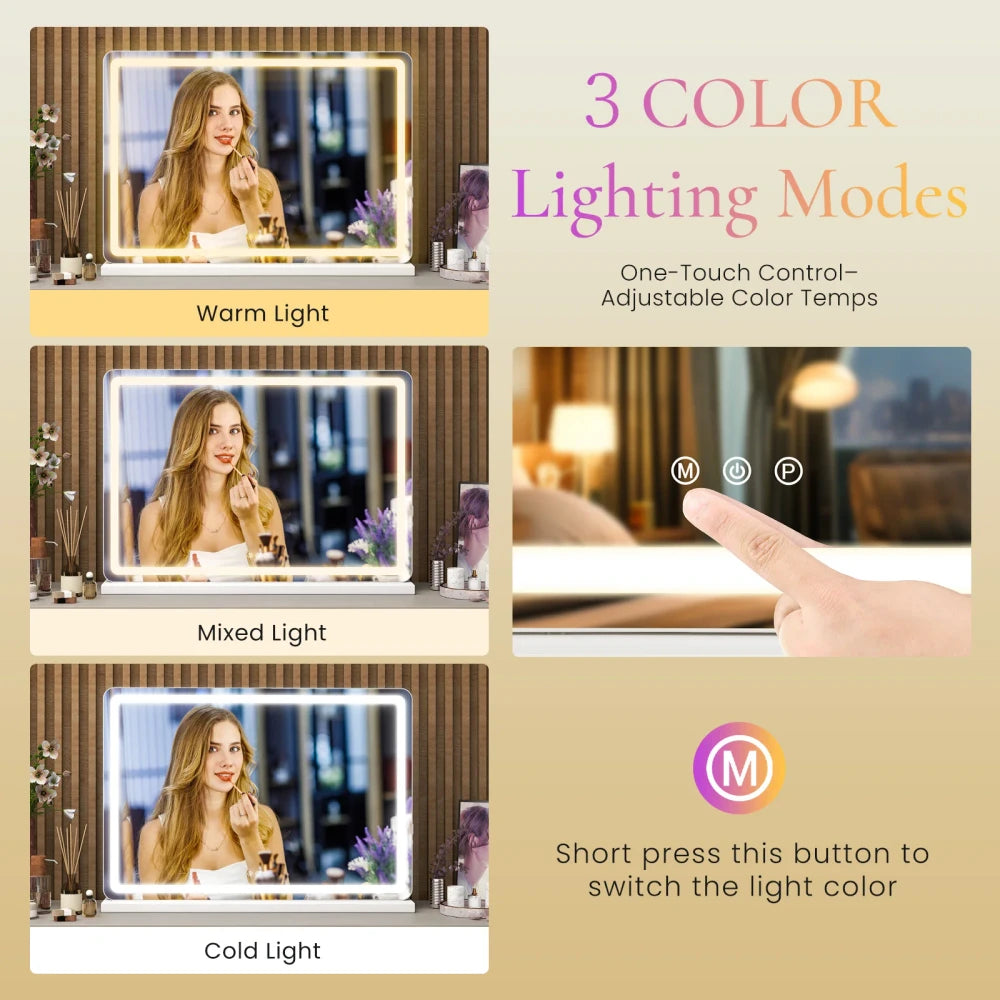 LED Vanity Mirror with Aluminum Frame
