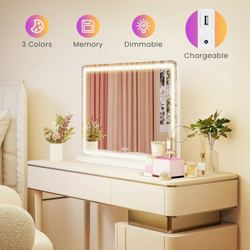 LED Vanity Mirror with Aluminum Frame